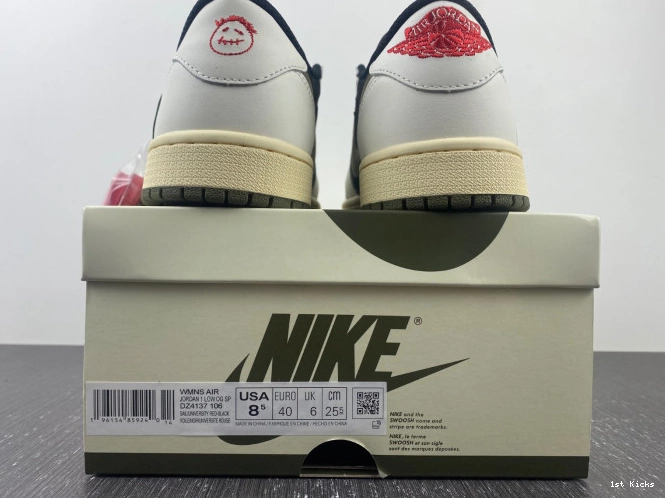 OG 1 Air DZ4137-106 WMNS Olive Jordan x Scott Low Travis 0520